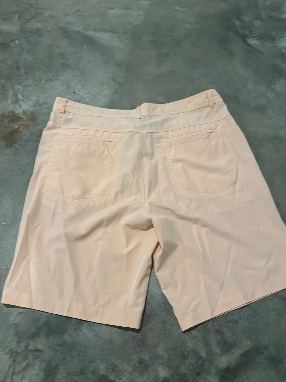 Men's Flat-Front Peach Cotton Shorts